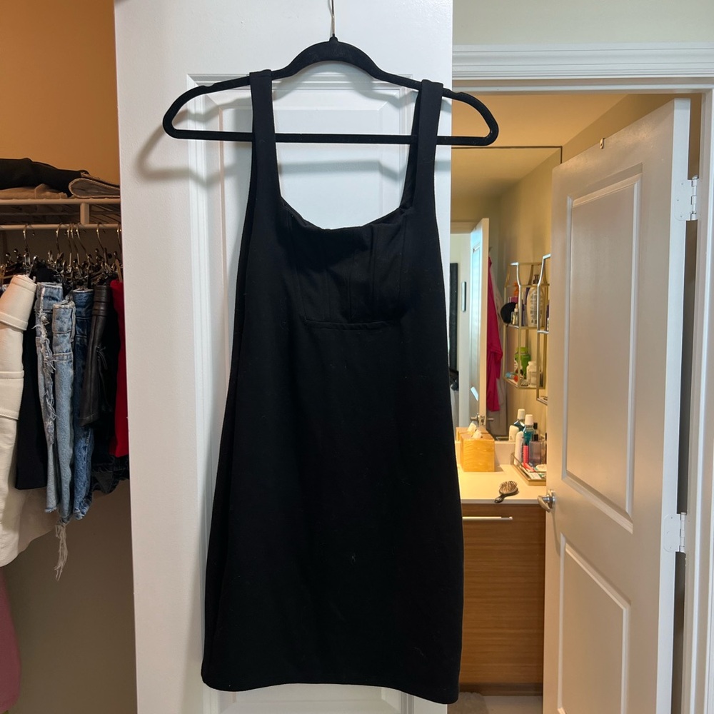 Zara Black Mini Sheath Dress Sleeveless Scoop Neck for Cocktail